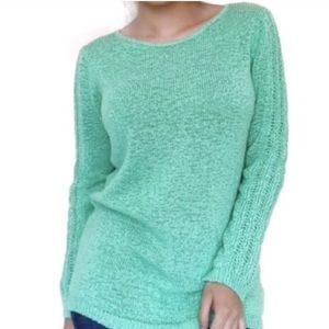 Rachel Zoe Karla Openwork Knit Sweater Green
